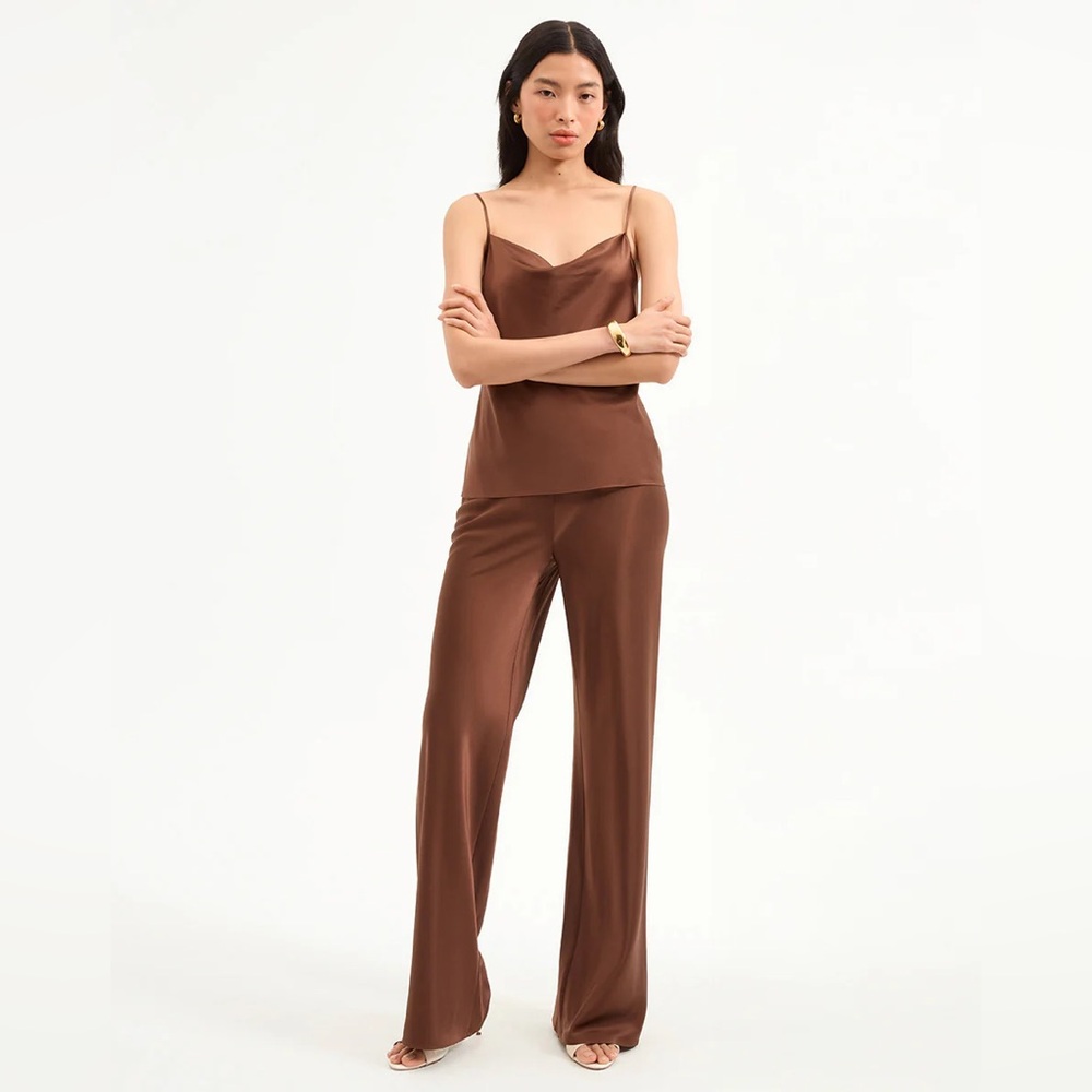 Veronica Beard Billie Stretch-Silk Pant - Picture 2 of 7